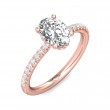 FlyerFit® 14K Pink Gold Micropave Engagement Ring