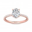 FlyerFit® 18K Pink Gold Micropave Engagement Ring