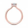 FlyerFit® 18K Pink Gold Micropave Engagement Ring