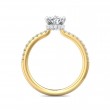 FlyerFit® 14K Yellow and 14K White Gold Micropave Engagement Ring