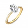 FlyerFit® 14K Yellow and 14K White Gold Micropave Engagement Ring