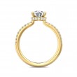 FlyerFit® 18K Yellow Gold Micropave Engagement Ring