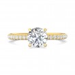 FlyerFit® 14K Yellow Gold Micropave Engagement Ring