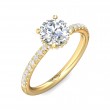 FlyerFit® 14K Yellow Gold Micropave Engagement Ring