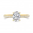 FlyerFit® 14K Yellow Gold Micropave Engagement Ring