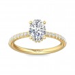 FlyerFit® 14K Yellow Gold Micropave Engagement Ring