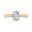 FlyerFit® 18K Yellow Gold Micropave Engagement Ring