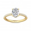 FlyerFit® 18K Yellow Gold Micropave Engagement Ring