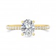 FlyerFit® 14K Yellow Gold Micropave Engagement Ring