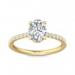 FlyerFit® 14K Yellow Gold Micropave Engagement Ring