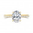 FlyerFit® 18K Yellow Gold Micropave Engagement Ring