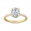 FlyerFit® 18K Yellow Gold Micropave Engagement Ring