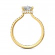 FlyerFit® 18K Yellow Gold Micropave Engagement Ring