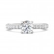 FlyerFit® 14K White Gold Micropave Engagement Ring