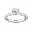 FlyerFit® 14K White Gold Micropave Engagement Ring