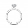 FlyerFit® 14K White Gold Micropave Engagement Ring