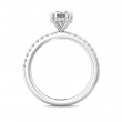 FlyerFit® 14K White Gold Micropave Engagement Ring