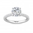 FlyerFit® 18K White Gold Micropave Engagement Ring