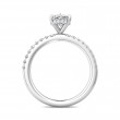 FlyerFit® 14K White Gold Micropave Engagement Ring