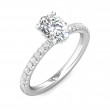 FlyerFit® 14K White Gold Micropave Engagement Ring