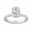 FlyerFit® Platinum Micropave Engagement Ring