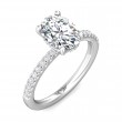 FlyerFit® Platinum Micropave Engagement Ring