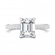 FlyerFit® Platinum Micropave Engagement Ring