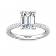 FlyerFit® Platinum Micropave Engagement Ring