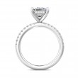 FlyerFit® Platinum Micropave Engagement Ring