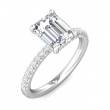 FlyerFit® Platinum Micropave Engagement Ring