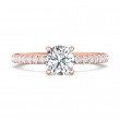 FlyerFit® 18K Pink Gold Micropave Engagement Ring