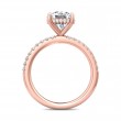 FlyerFit® 14K Pink Gold Micropave Engagement Ring