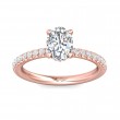 FlyerFit® 18K Pink Gold Micropave Engagement Ring