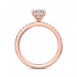 FlyerFit® 18K Pink Gold Micropave Engagement Ring