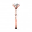 FlyerFit® 18K Pink Gold Micropave Engagement Ring