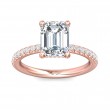 FlyerFit® 14K Pink Gold Micropave Engagement Ring