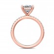 FlyerFit® 14K Pink Gold Micropave Engagement Ring