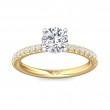 FlyerFit® 14K Yellow and 14K White Gold Micropave Engagement Ring