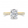 FlyerFit® 14K Yellow and 14K White Gold Micropave Engagement Ring