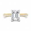 FlyerFit® 14K Yellow and 14K White Gold Micropave Engagement Ring