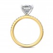 FlyerFit® 14K Yellow and 14K White Gold Micropave Engagement Ring