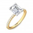 FlyerFit® 14K Yellow and 14K White Gold Micropave Engagement Ring