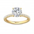 FlyerFit® 14K Yellow Gold Micropave Engagement Ring