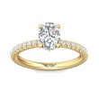 FlyerFit® 14K Yellow Gold Micropave Engagement Ring