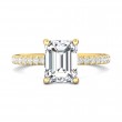 FlyerFit® 14K Yellow Gold Micropave Engagement Ring