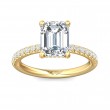 FlyerFit® 14K Yellow Gold Micropave Engagement Ring