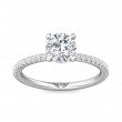 FlyerFit® Platinum Micropave Engagement Ring