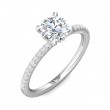 FlyerFit® Platinum Micropave Engagement Ring