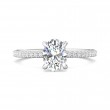 FlyerFit® 14K White Gold Micropave Engagement Ring