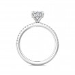 FlyerFit® 14K White Gold Micropave Engagement Ring